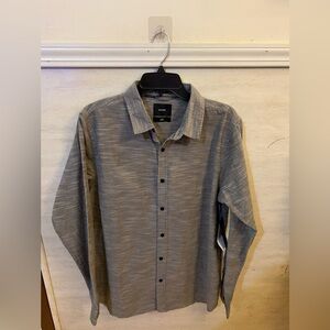 NWT- Tavik+ Men's Textured Gray Button-Down Shirt